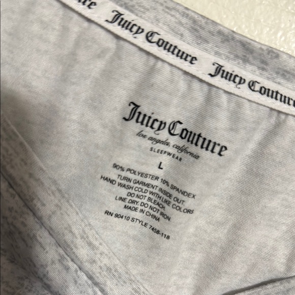 NWOT Juicy Couture Gray Relaxed Pajama T-Shirt - Picture 2 of 3